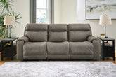 Prime Furniture - Ashley Furniture - Starbot Sectional - 3-Piece Power Reclining Sectional Loveseat with Console / Fossil - 23501S2